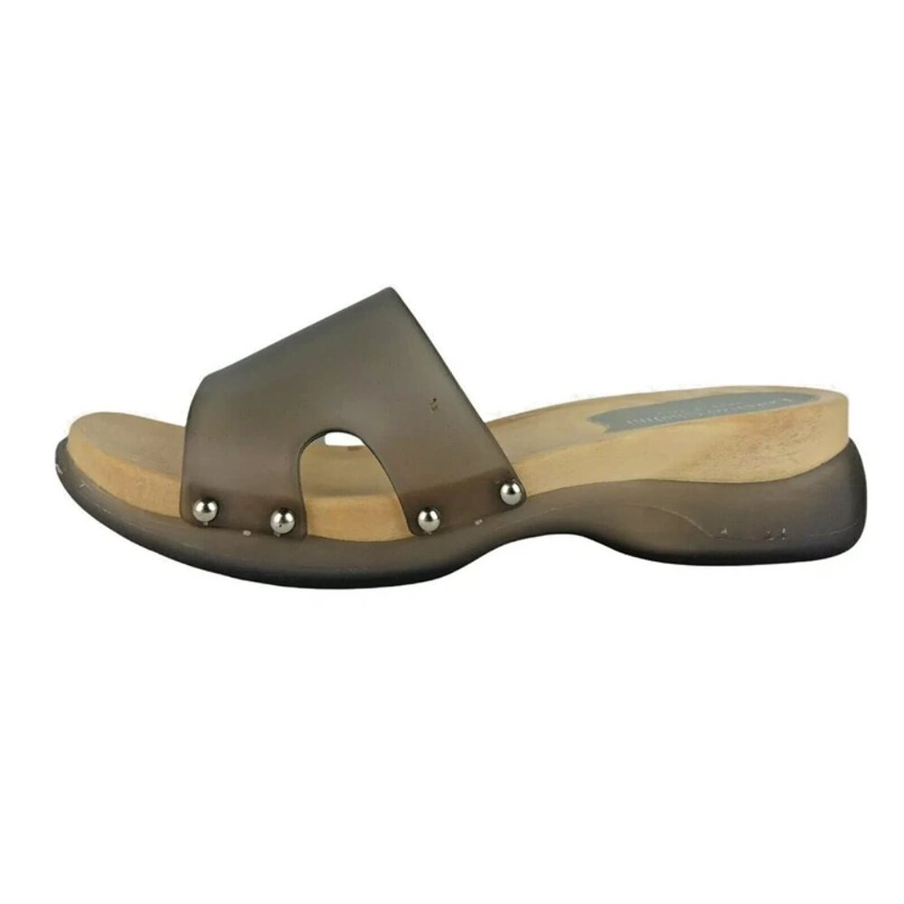 Lorenzo Chelini Womens T33338-A Brown Clear Strap Comfort Slide Sandal Size US 8 - Picture 2 of 10